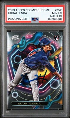 2023 Topps Chrome Cosmic Signed Kodai Senga Card Mets Autographed