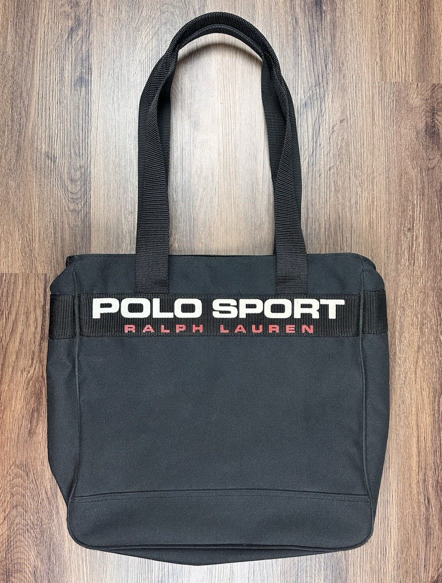 Polo Sport Ralph Lauren Vintage 90s Black Tote Shoulder Bag | eBay