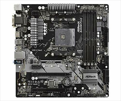 ASRock AMD B450 chip-mounting Micro ATX motherboard B450M Pro4