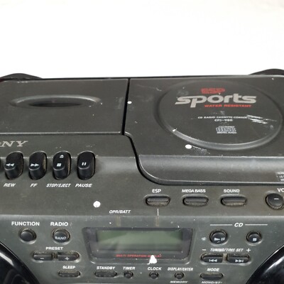 SONY ESP SPORT CFD-980 PORTABLE CD CASSETTE-CORDER RADIO PLAYER