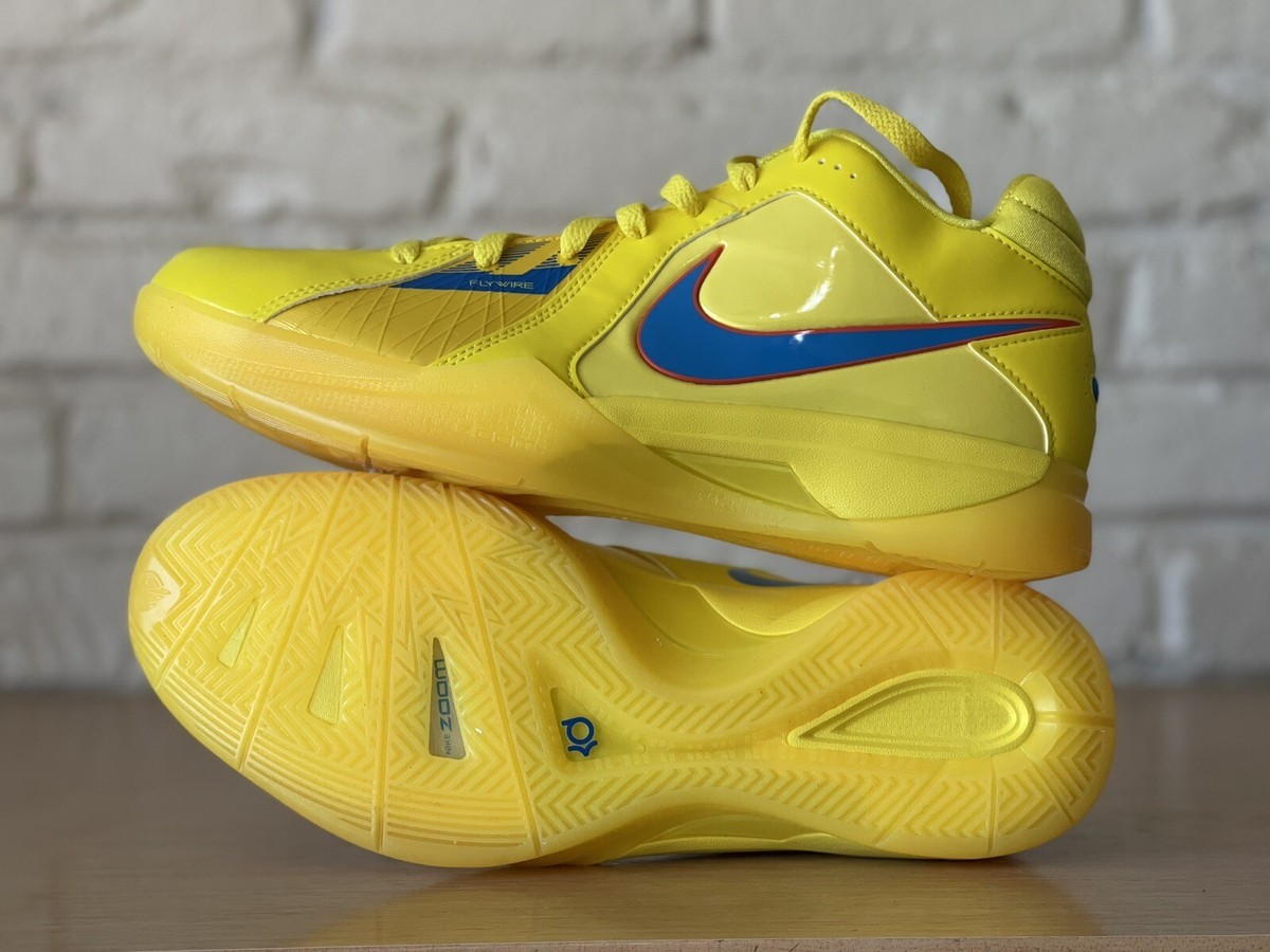 Nike Kevin Durant Zoom KD 3 Christmas Yellow Blue Shoes FD5606-700