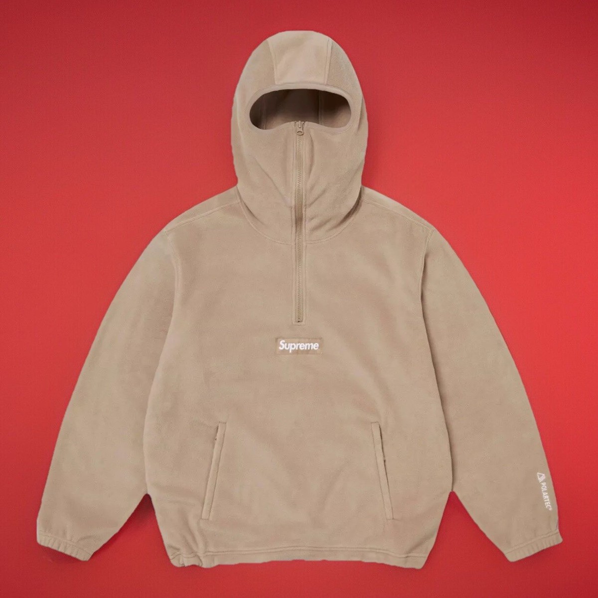 SUPREME NY POLARTEC® FACEMASK HALF ZIP HOODED SWEATSHIRT • FW24