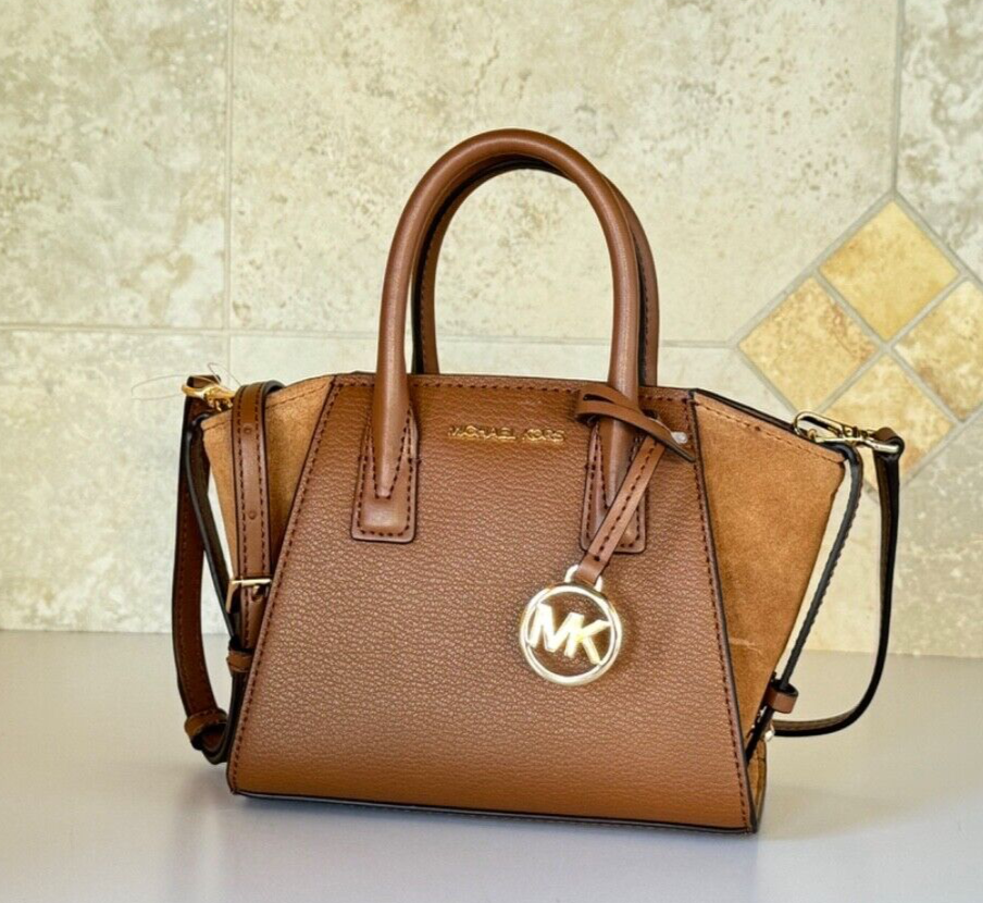 Michael Kors Avril XS MINI Satchel Shoulder Crossbody Bag Brown