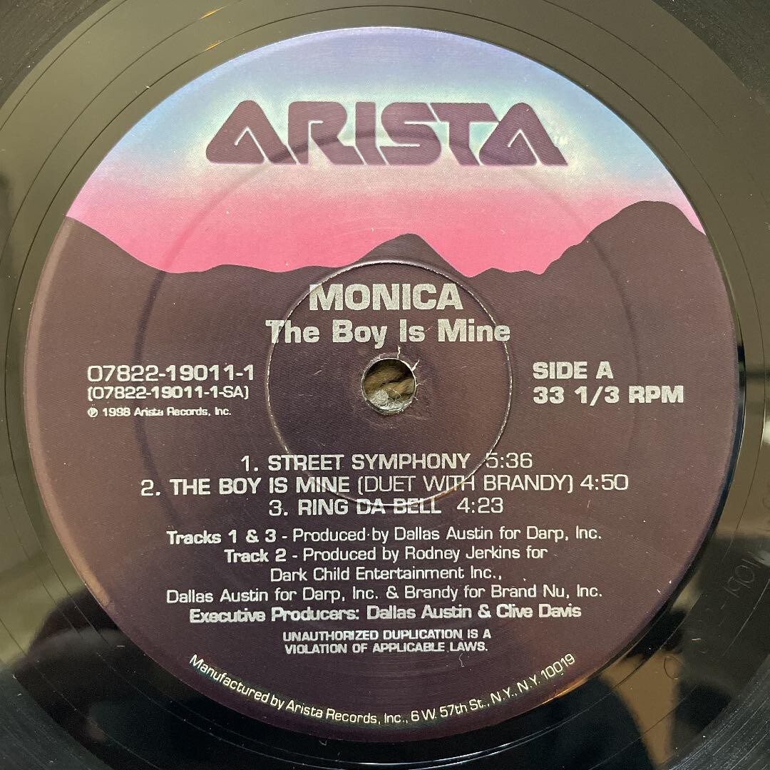 Monica / The Boy Is Mine 1998 US Original 2LP Vinyl Arista Records