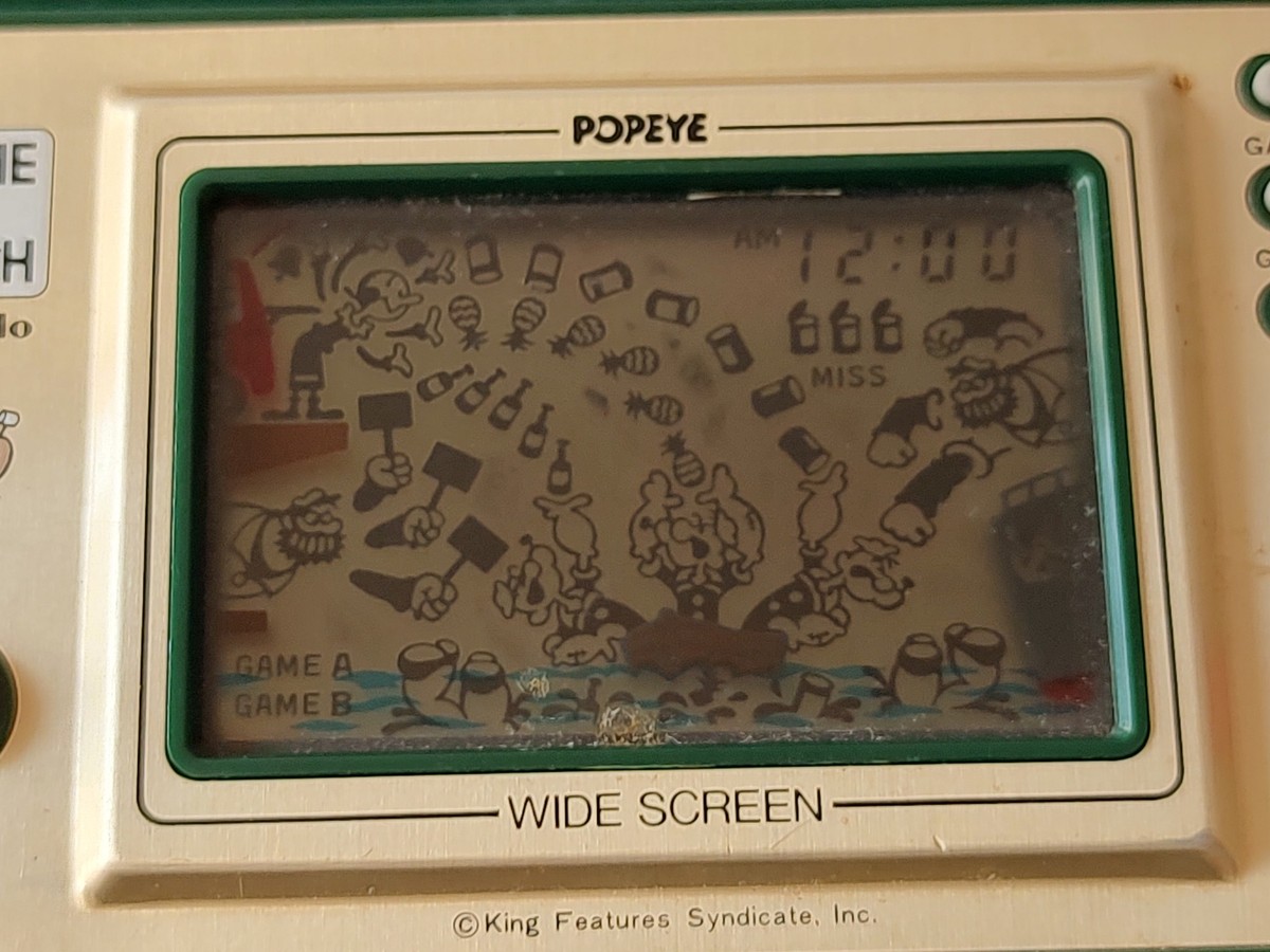 Vintage Nintendo Game & Watch POPEYE Handheld game w/Manual set