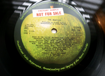 THE BEATLES WHITE ALBUM LP UK STEREO FACTORY SAMPLE DEMO 1973