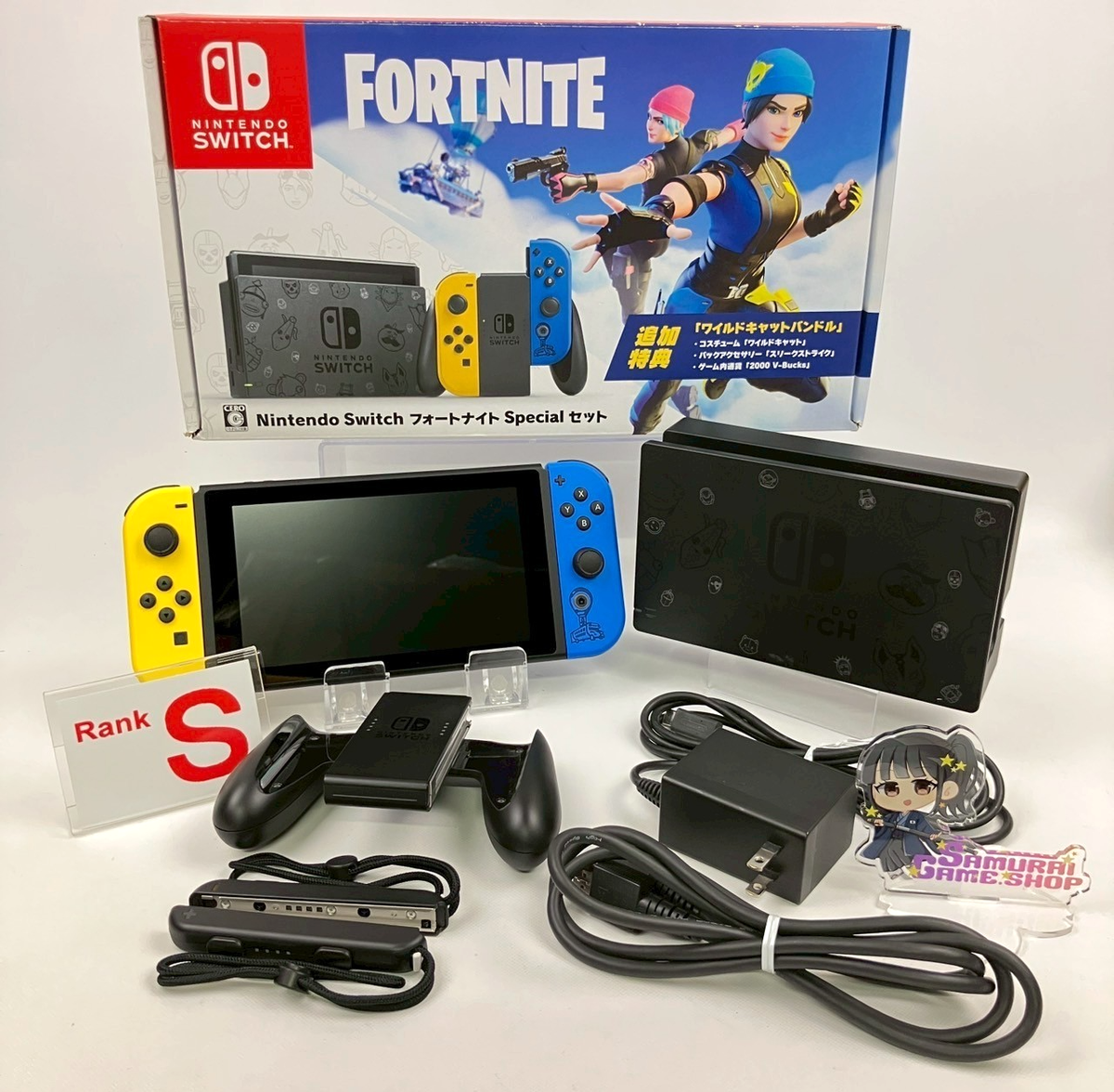 Nintendo Switch HAC-001(-01) Console Fortnite Wildcat No Code 1Day