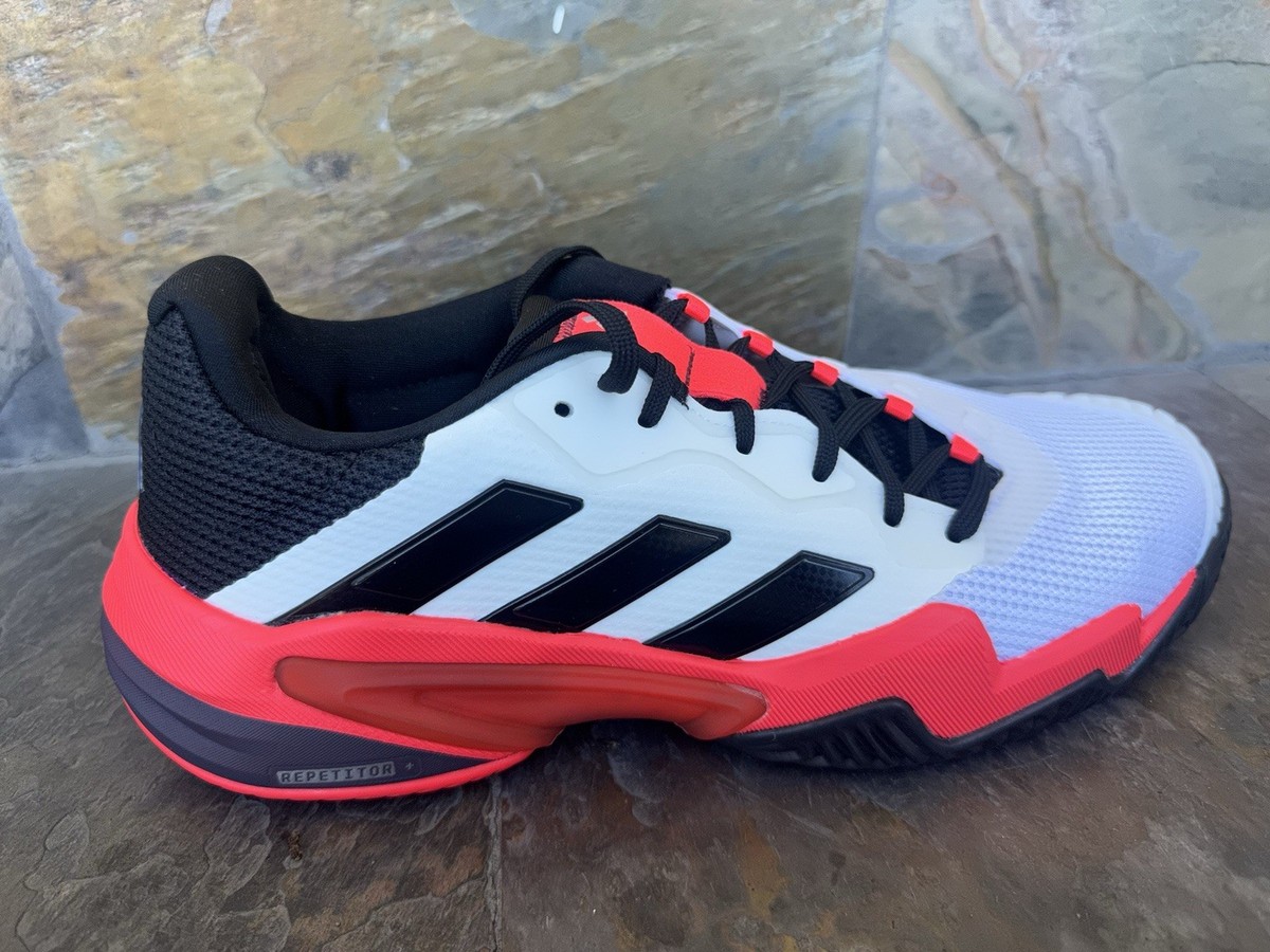 Size 8.5 - adidas Barricade 13 White Black Lucid Red IH2558 | eBay