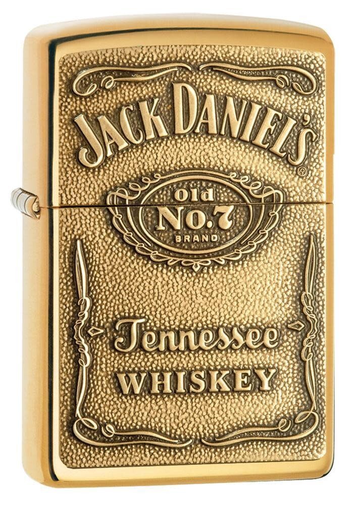Zippo 254BJD-428, Jack Daniel's Tennessee Whisky Emblem HP Brass