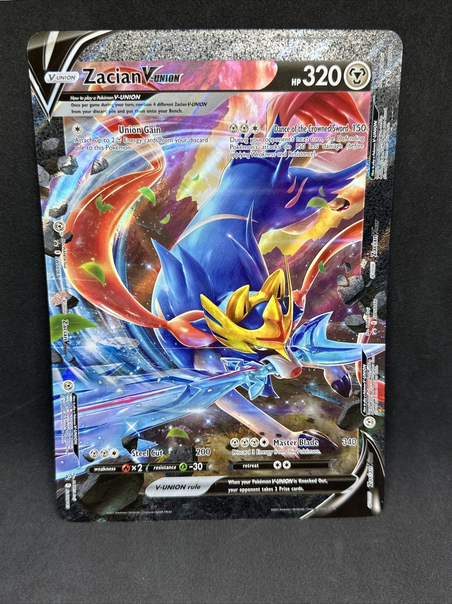 JUMBO Pokemon Trading ZACIAN V-Union TCG Full Art Black Star Promo