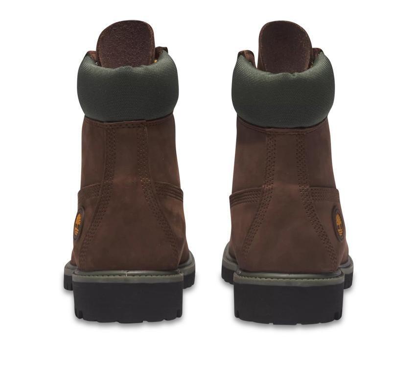 TIMBERLAND MEN'S PREMIUM 6-INCH WATERPROOF BOOTS DARK BROWN NUBUCK