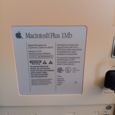 VTG Apple Macintosh Plus 1MB Model M0001A Not Tested | eBay