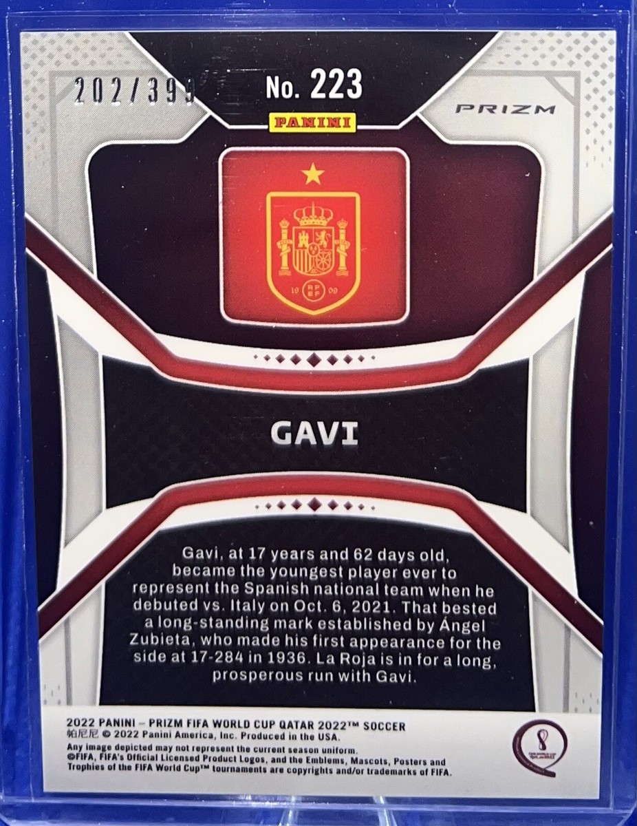2022 Panini Prizm World Cup GAVI Rookie Red /399 RC Spain #223
