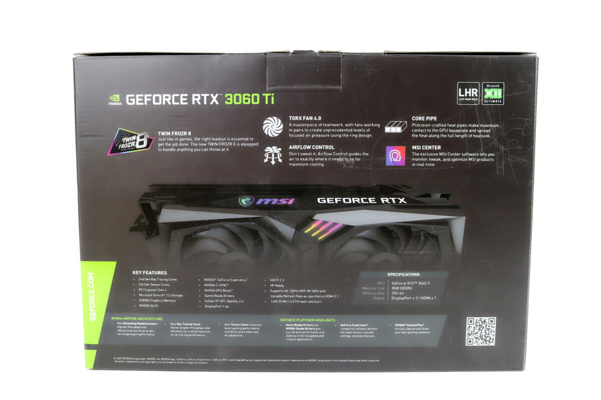 MSI GeForce RTX 3060 Ti 8GB Gaming X GPU w/Box | 1yr Warranty