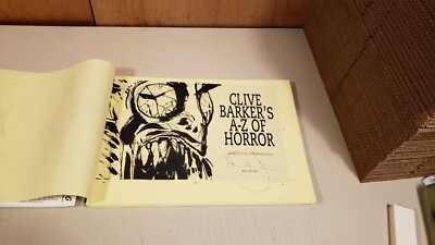 CLIVE BARKER'S A-Z OF HORROR *SIGNED ADVANCE READING COPY* +TS+ | eBay
