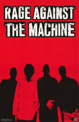 POSTER:MUSIC: RAGE AGAINST THE MACHINE -RED & BLACK - FREE SHIP