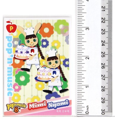 Pop'n Music Card PF20N016 Mimi Nyami KONAMI Japan Game Character