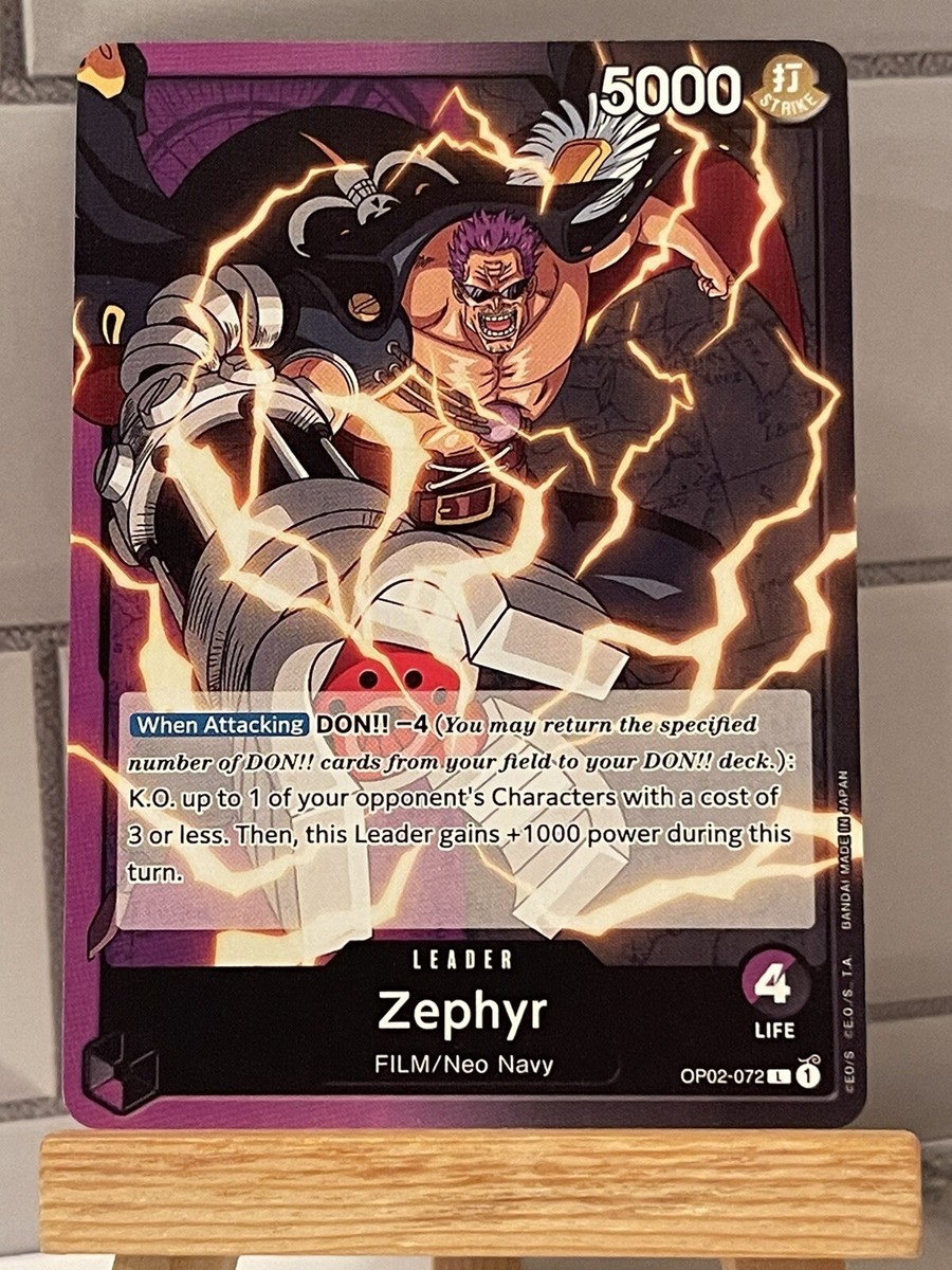 Zephyr OP02-072 Leader One Piece Card Game English Paramount War