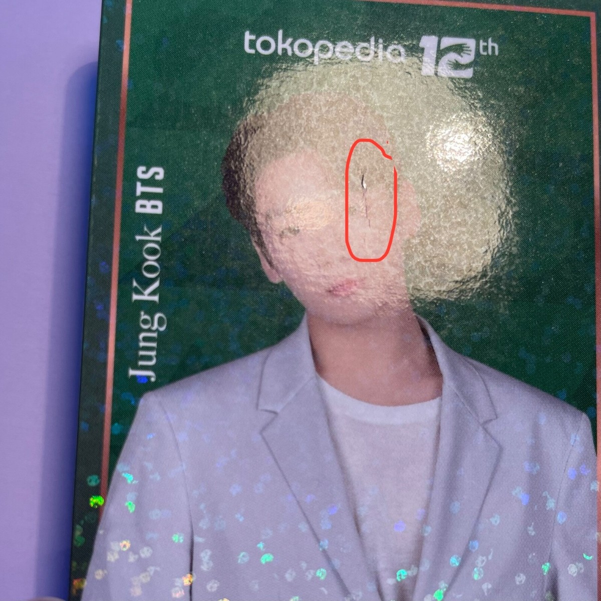 BTS Tokopedia 1ST Event JUNGKOOK Rare HOLO Holographic PC