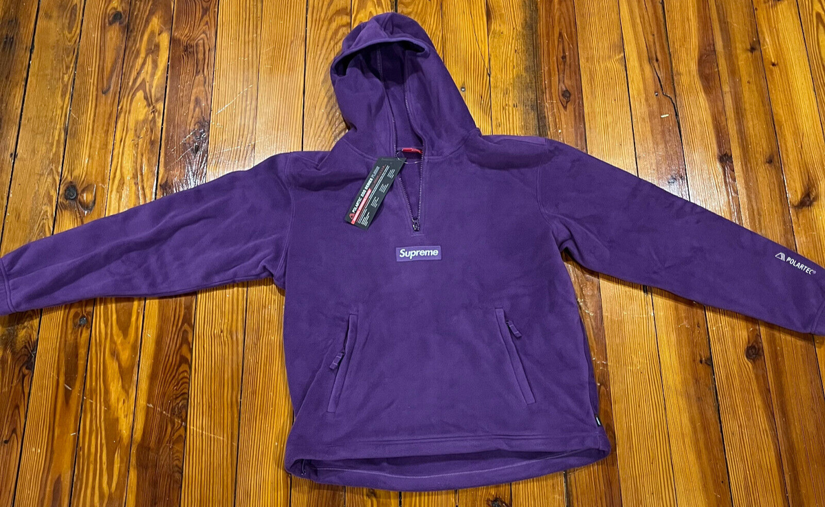 Supreme Polartec Facemask Half Zip Hooded Sweatshirt Dark Purple