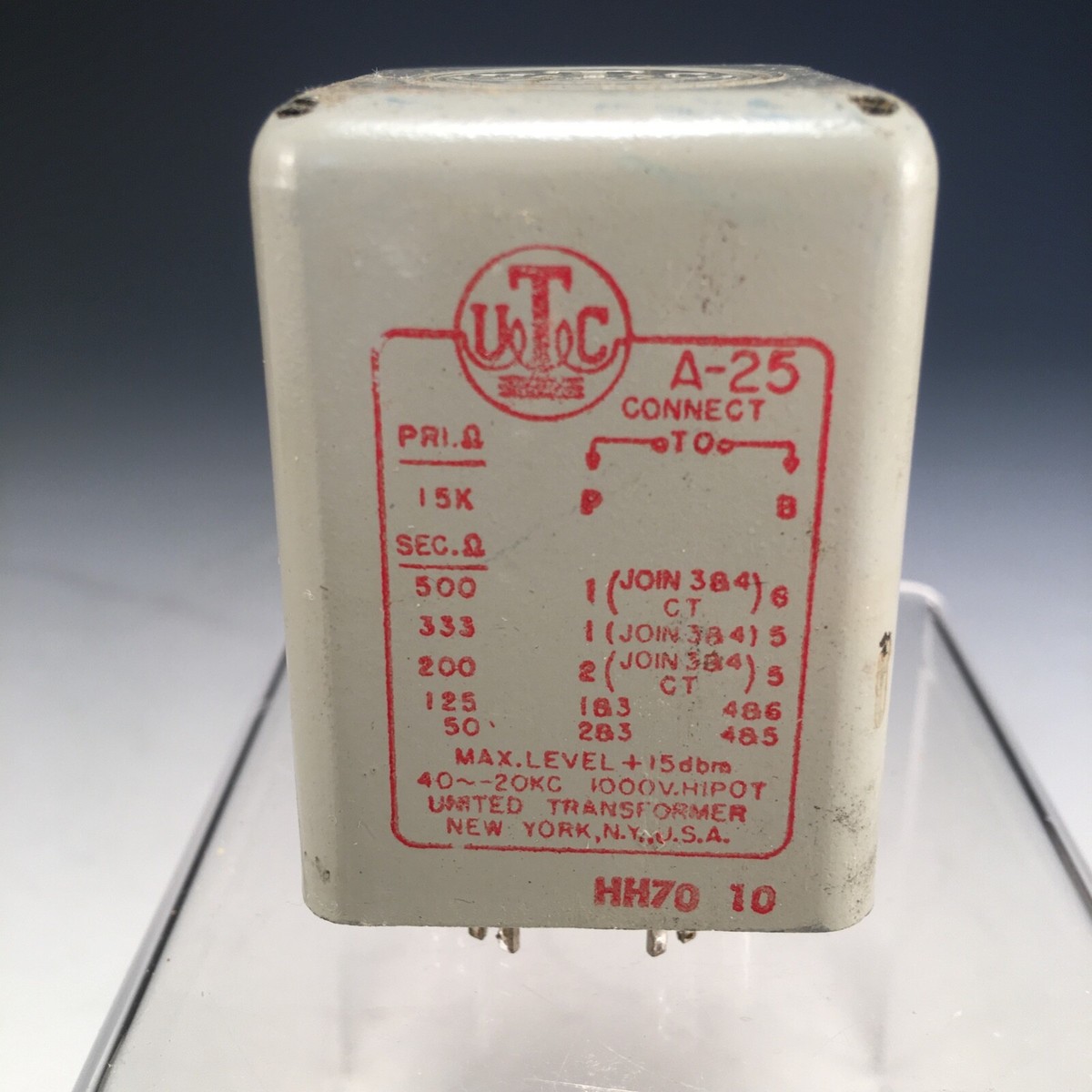 RARE VINTAGE UTC A-25 AUDIO TRANSFORMER - TESTED | eBay