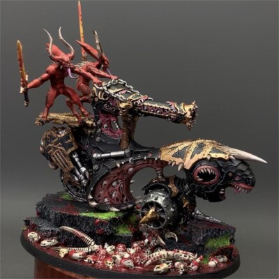 Warhammer AOS Daemons Of Khorne Skull Cannon Herald Of Khorne On