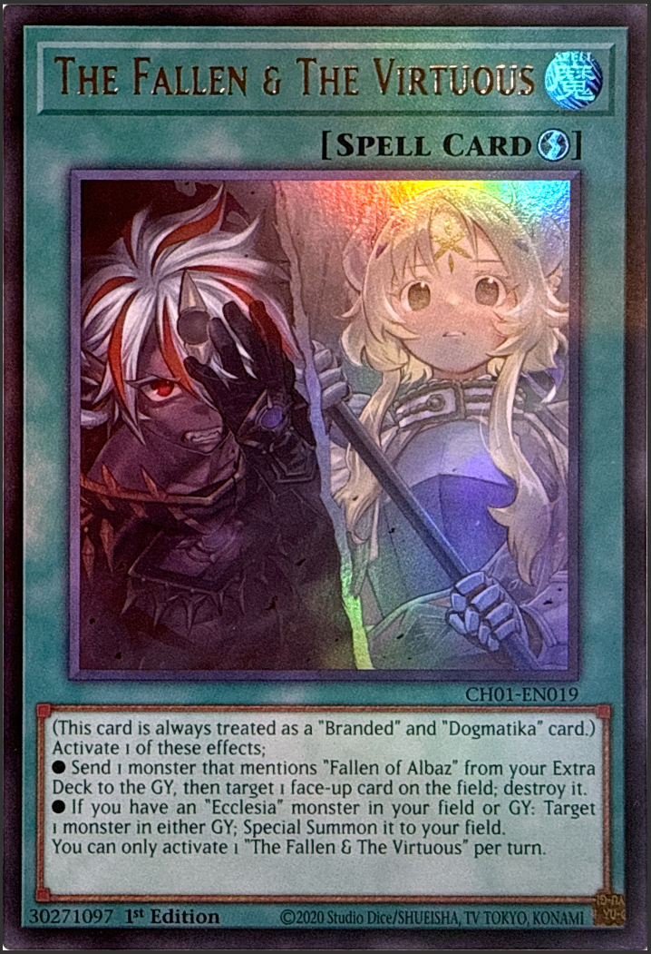 Yugioh! The Fallen & The Virtuous - CH01-EN019 - Ultra Rare - NM/M