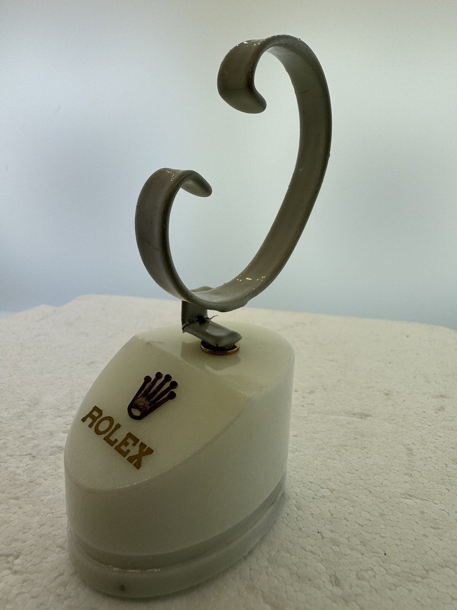Vintage Rolex Solid White Marble Watch Display Stand Holder 0009