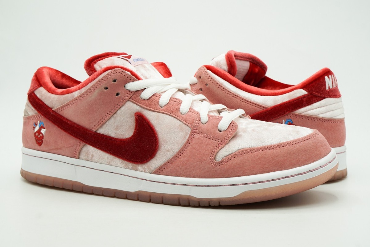 NIKE DUNK SB LOW USED SIZE 11.5 STRANGE LOVE BRIGHT MELON GYM RED
