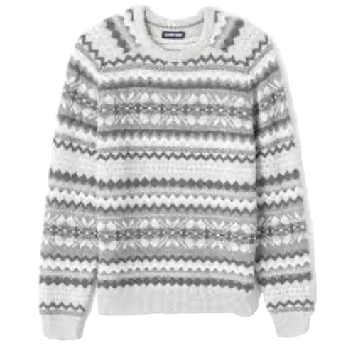 Vintage 80s Cotton Sweater from Lands End brand | Black with