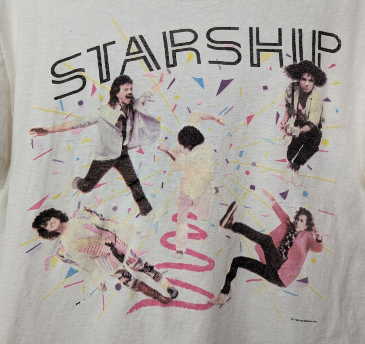 Vintage Starship Band T Shirt 1985 Single Stitch White 80's Soft