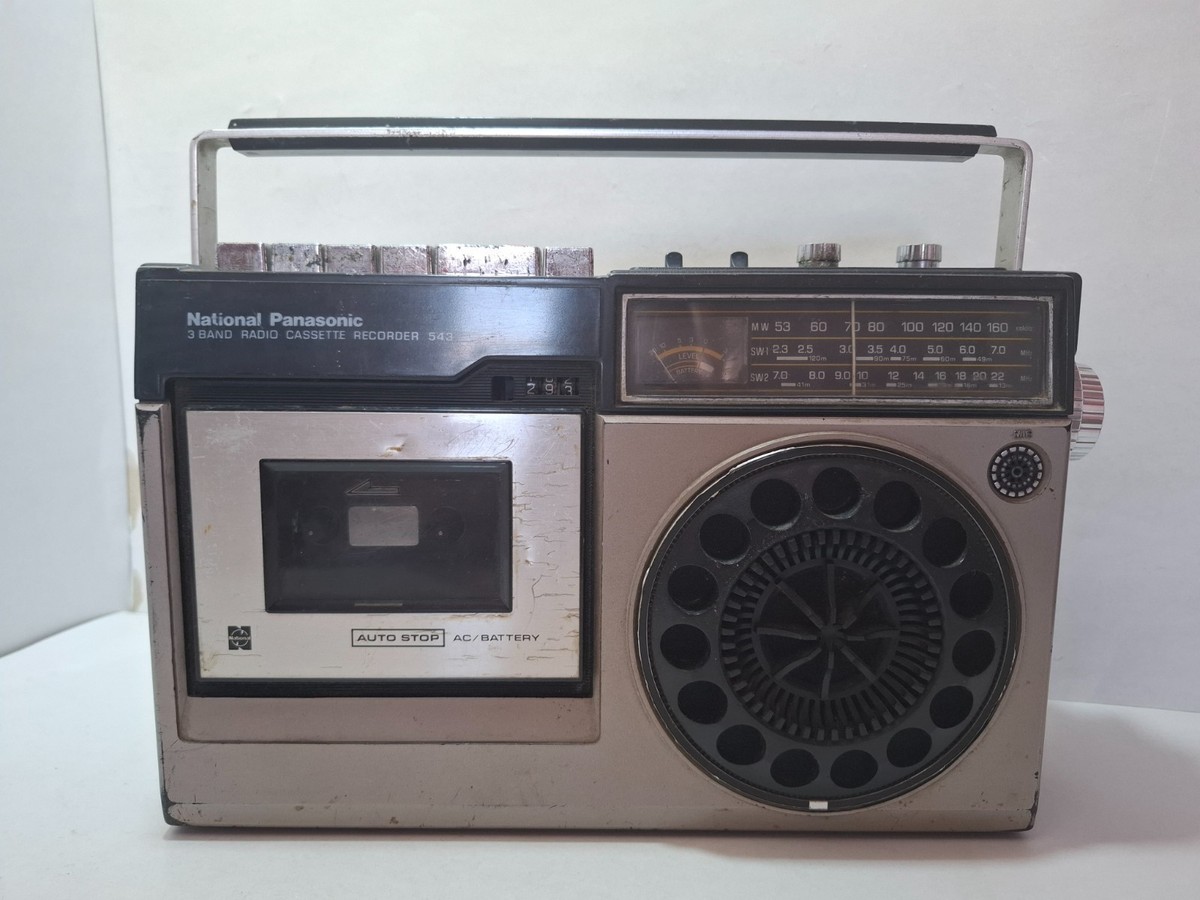 Vintage National Panasonic 3 Band Radio Cassette Recorder 543