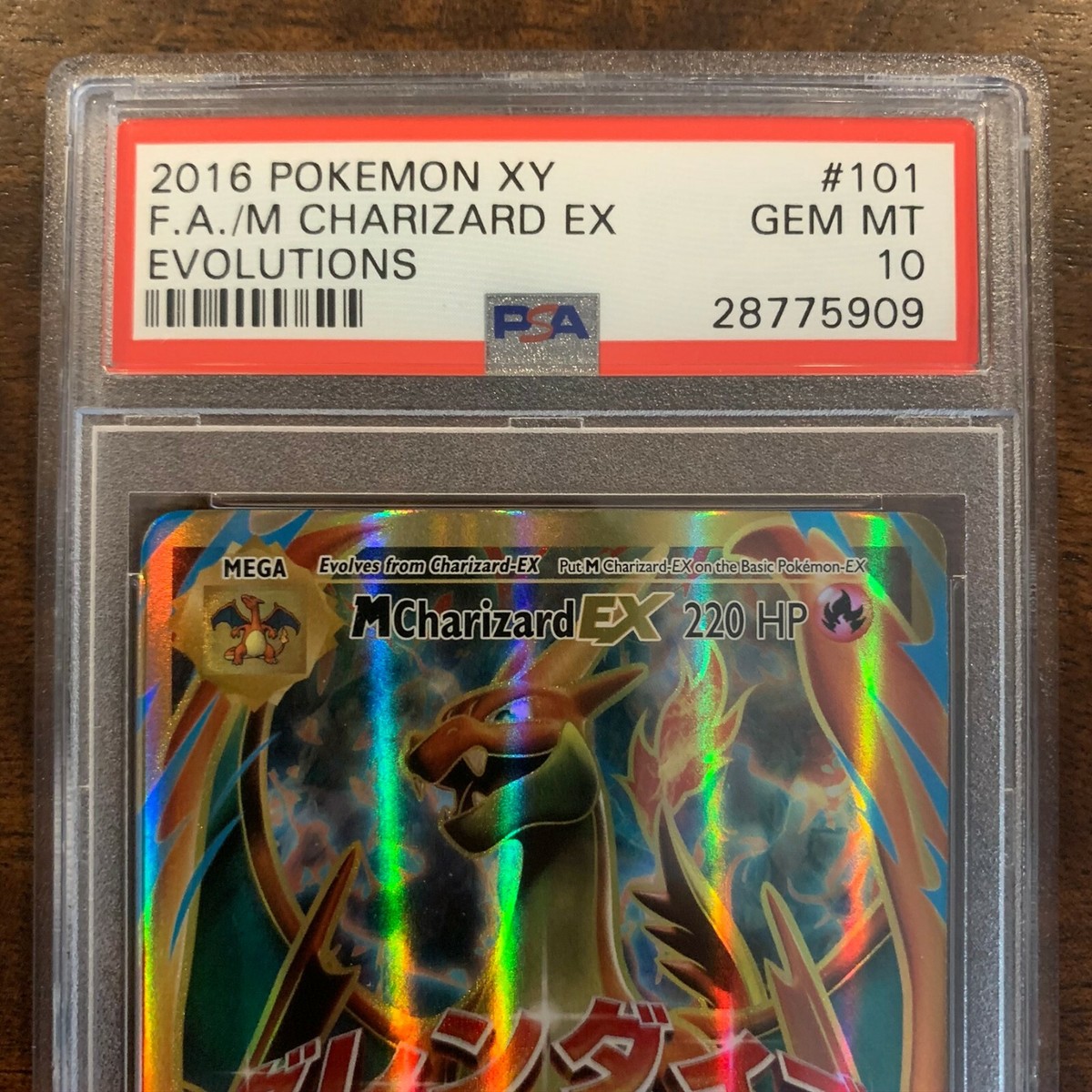 PSA 10 - No Texture Pokemon Mega M CHARIZARD EX - Evolutions - 101