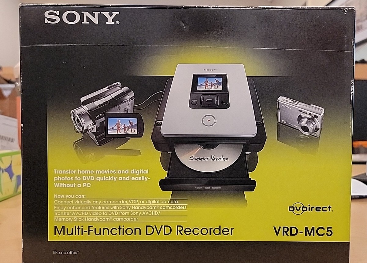 Sony DVDirect VRD-MC5 DVD Recorder (2.5 inch) - Black for sale