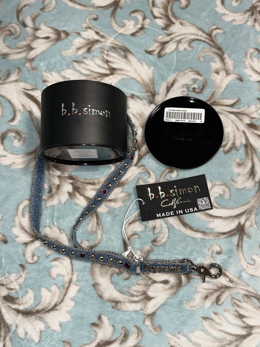 SUPREME B.B. SIMON DENIM LANYARD (WASHED INDIGO) SS25 DENIM