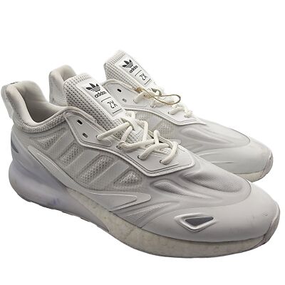 Adidas ZX 2K Boost 2.0 Men 10.5 White Athletic Sneaker Running