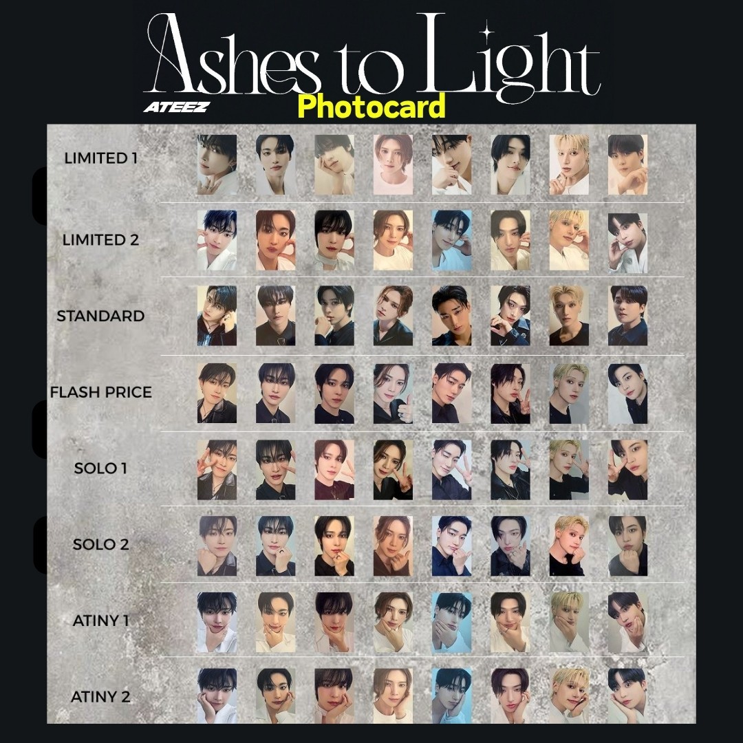 ATEEZ Ashes to Light JAPAN 2ND FULL ALBUM JAPAN Official Photocard