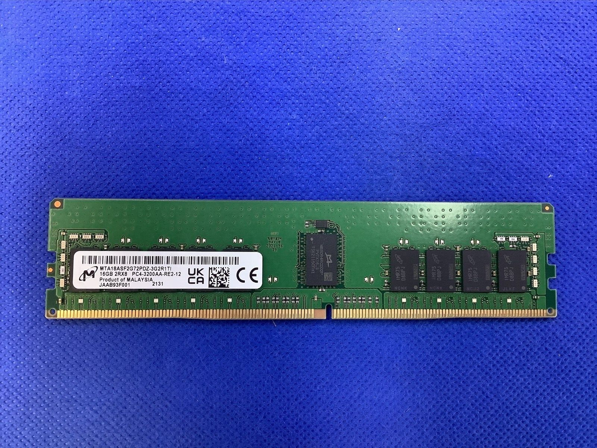 MTA18ASF2G72PDZ-3G2R1 MICRON 16GB (1X16GB) 2RX8 DDR4-3200 RDIMM