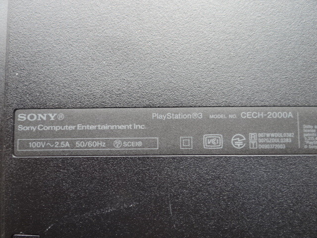 PS3 Charcoal Black CECH 2000A 120GB Console only Sony PlayStation
