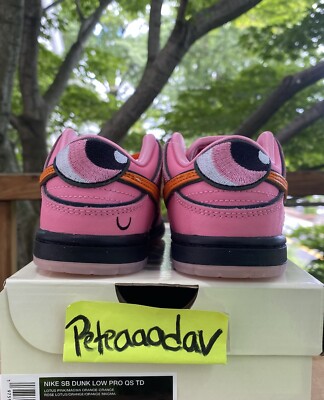 Nike SB Dunk Low Pro QS Powerpuff Girls Blossom TD(Toddler) Size
