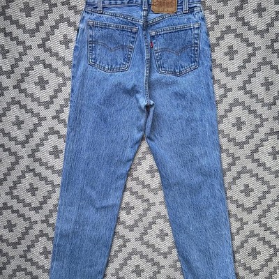 Vintage 80s Levis 501 Striped Straight Leg Jeans Made in USA 27x29