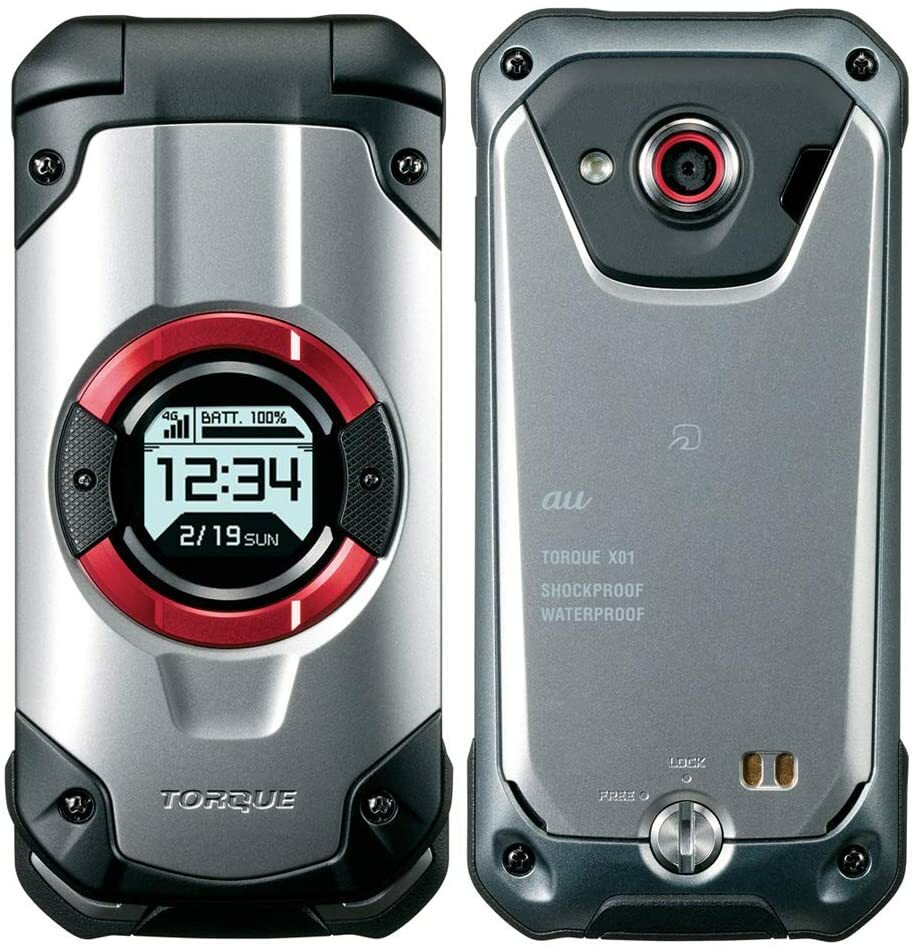AU TORQUE X01 KYF33 SSA SIKVER mobile flip phone smartphone