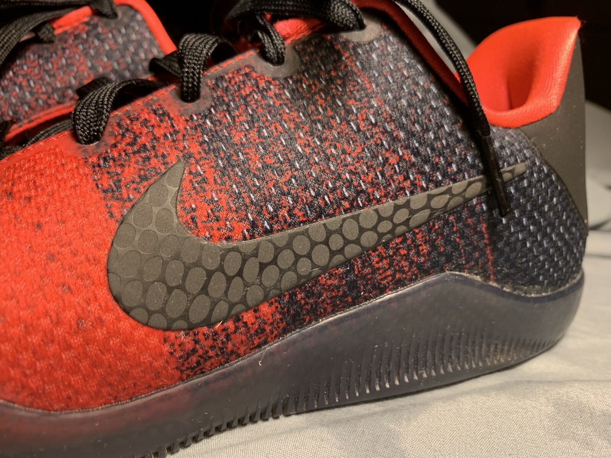 Nike Zoom KOBE XI 11 ELITE LOW Achilles Heel Black Red Gold Sz 6Y