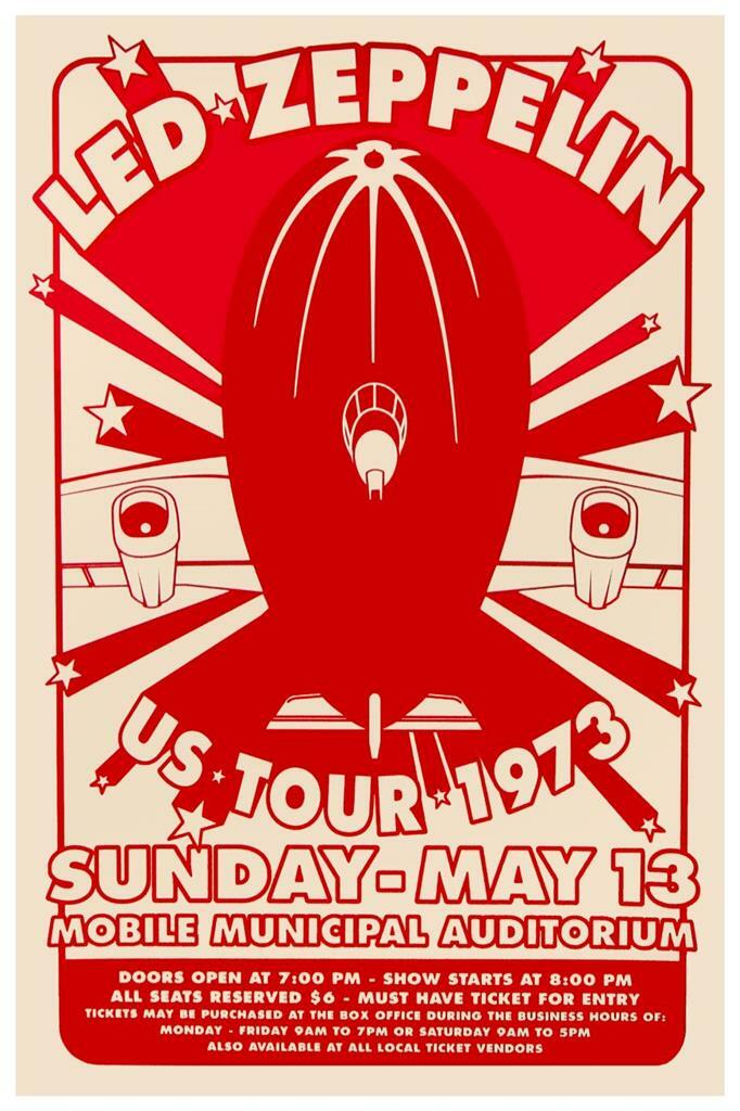 Led Zeppelin - LARGE POSTER - 1973 Live Concert - Plant Page