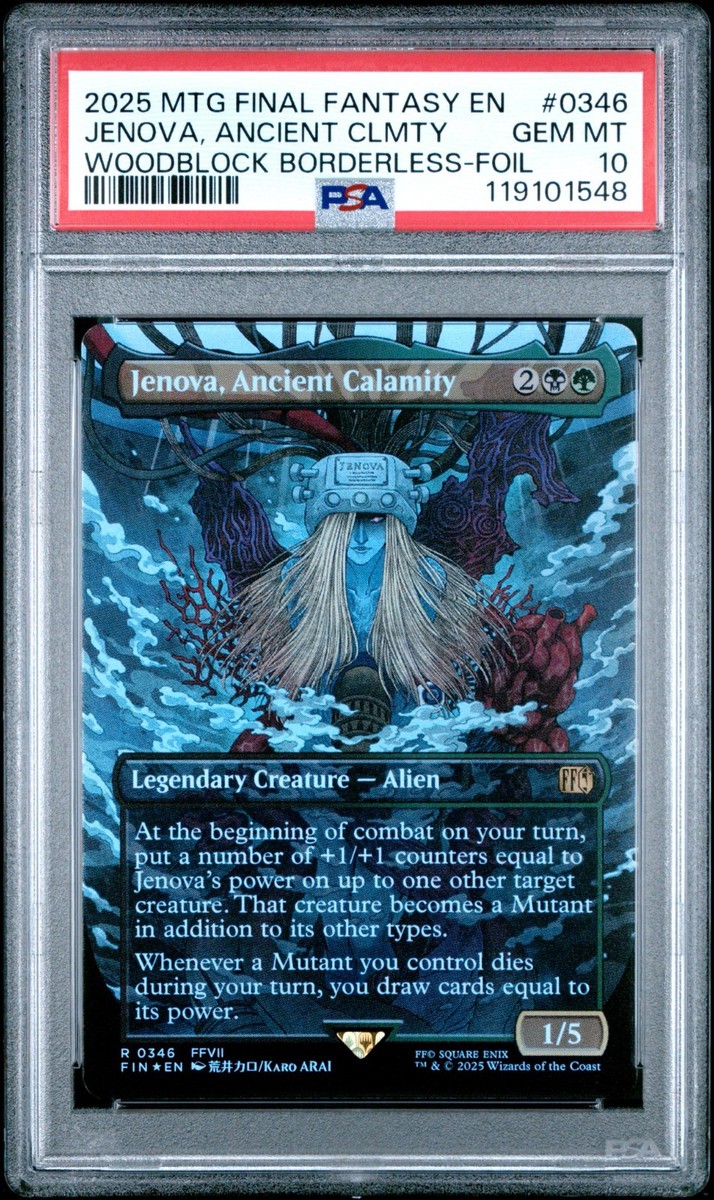 PSA 10 Gem Mint - Jenova, Ancient Calamity Borderless Foil - FINAL