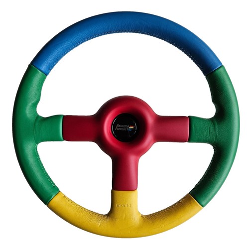 Momo Steering Heritage Line Indy 350Mm Mahogany Wood/Spoke Silver