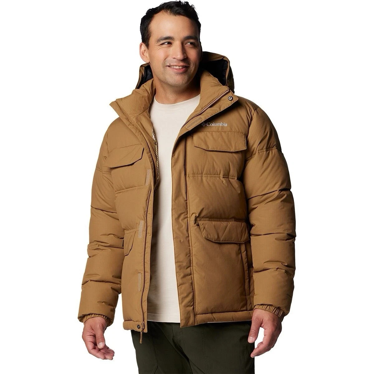 Columbia Landroamer Puffer Jacket Waterproof Delta Brown Men's Sz