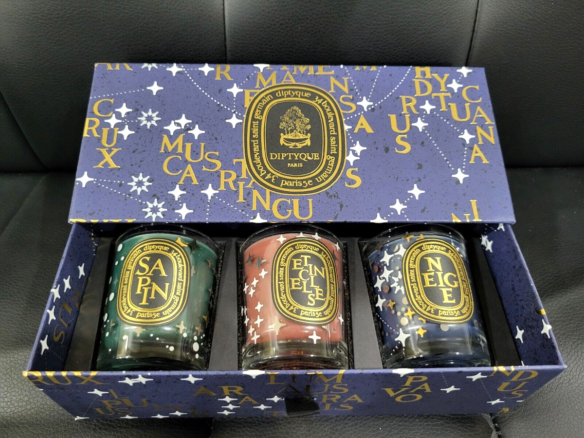 NEW DIPTYQUE CANDLE SET SAPIN ETINCELLES NEIGE HOLIDAY 2022