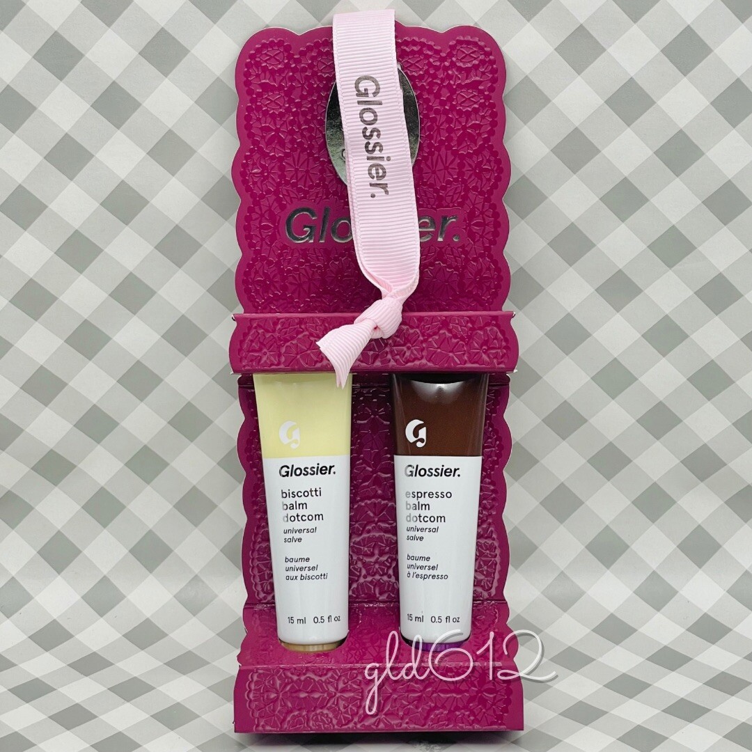 Glossier Biscotti + Espresso Balm Dotcom Duo Ltd Ed 2pc Holiday