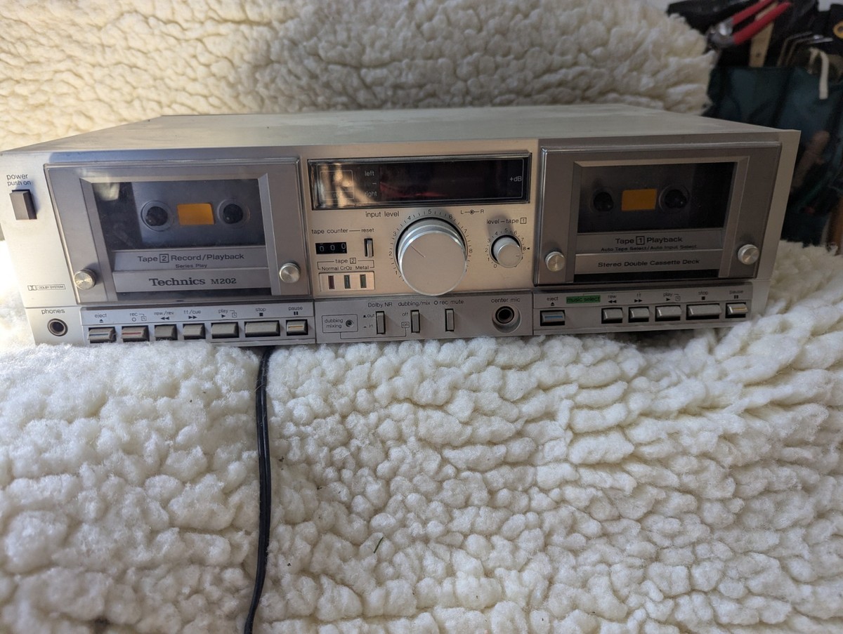 Technics RS-M202 Dual Cassette Tape Deck Player Recorder -Vintage